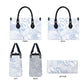African Zebra Leopard Pattern Leather Bag Sky Savannah