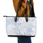 African Zebra Leopard Pattern Leather Tote Bag Sky Savannah