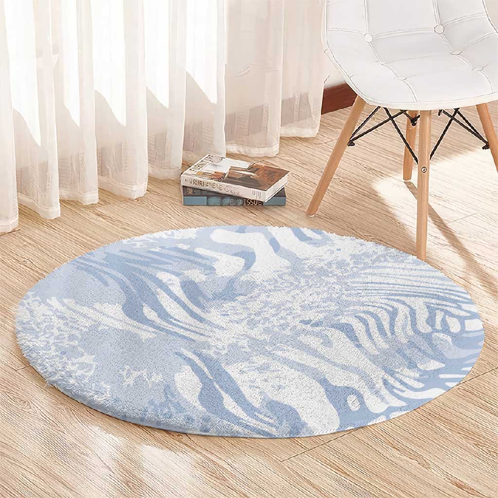 African Zebra Leopard Pattern Round Carpet Sky Savannah