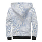 African Zebra Leopard Pattern Sherpa Hoodie Sky Savannah