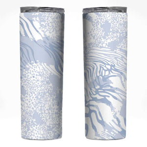 African Zebra Leopard Pattern Skinny Tumbler Sky Savannah