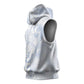 African Zebra Leopard Pattern Sleeveless Hoodie Sky Savannah