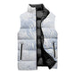 African Zebra Leopard Pattern Sleeveless Puffer Jacket Sky Savannah