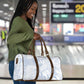 African Zebra Leopard Pattern Travel Bag Sky Savannah