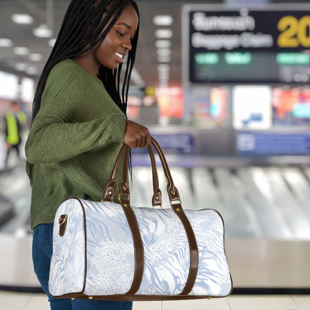 African Zebra Leopard Pattern Travel Bag Sky Savannah