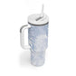 African Zebra Leopard Pattern Tumbler With Handle Sky Savannah