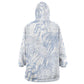 African Zebra Leopard Pattern Wearable Blanket Hoodie Sky Savannah