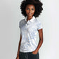 African Zebra Leopard Pattern Women Polo Shirt Sky Savannah