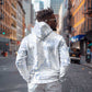 African Zebra Leopard Pattern Zip Hoodie Sky Savannah