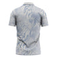 African Zebra Leopard Pattern Zipper Polo Shirt Sky Savannah