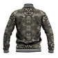 African Zebra Elephant Skin Pattern Baseball Jacket
