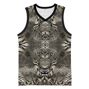 African Zebra Elephant Skin Pattern Basketball Jersey