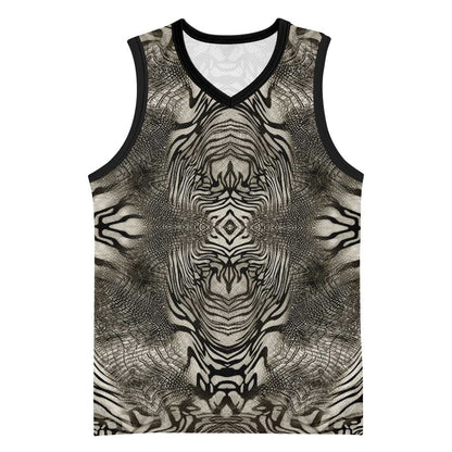 African Zebra Elephant Skin Pattern Basketball Jersey