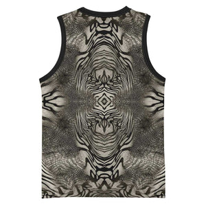 African Zebra Elephant Skin Pattern Basketball Jersey