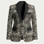 African Zebra Elephant Skin Pattern Blazer