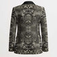 African Zebra Elephant Skin Pattern Blazer