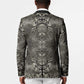 African Zebra Elephant Skin Pattern Blazer