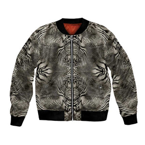 African Zebra Elephant Skin Pattern Bomber Jacket