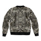 African Zebra Elephant Skin Pattern Bomber Jacket