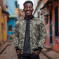 African Zebra Elephant Skin Pattern Bomber Jacket