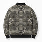 African Zebra Elephant Skin Pattern Bomber Puffer Jacket