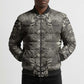 African Zebra Elephant Skin Pattern Bomber Puffer Jacket