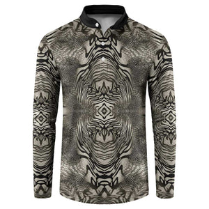 African Zebra Elephant Skin Pattern Button Sweatshirt