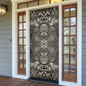 African Zebra Elephant Skin Pattern Door Cover
