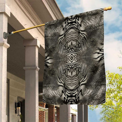 African Zebra Elephant Skin Pattern Garden Flag