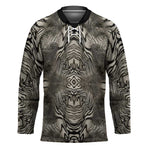 African Zebra Elephant Skin Pattern Hockey Jersey