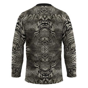 African Zebra Elephant Skin Pattern Hockey Jersey