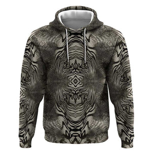 African Zebra Elephant Skin Pattern Hoodie