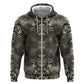 African Zebra Elephant Skin Pattern Hoodie