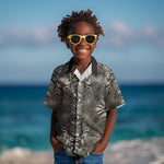 African Zebra Elephant Skin Pattern Kid Hawaiian Shirt