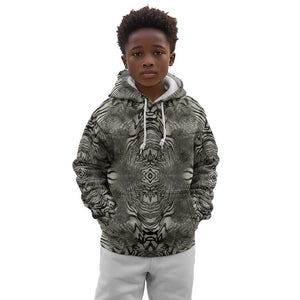 African Zebra Elephant Skin Pattern Kid Hoodie