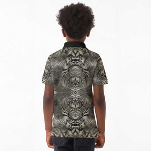 African Zebra Elephant Skin Pattern Kid Polo Shirt