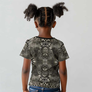 African Zebra Elephant Skin Pattern Kid T shirt