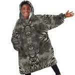 African Zebra Elephant Skin Pattern Kid Wearable Blanket Hoodie