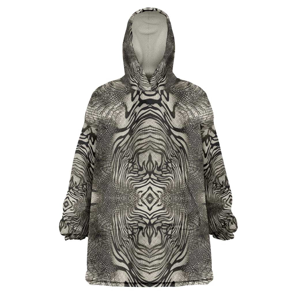 African Zebra Elephant Skin Pattern Kid Wearable Blanket Hoodie