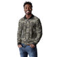 African Zebra Elephant Skin Pattern Long Sleeve Polo Shirt