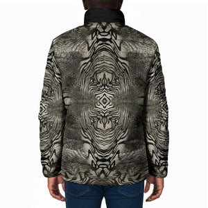 African Zebra Elephant Skin Pattern Padded Jacket