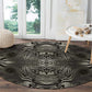 African Zebra Elephant Skin Pattern Round Carpet
