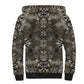 African Zebra Elephant Skin Pattern Sherpa Hoodie