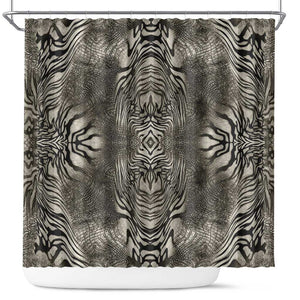 African Zebra Elephant Skin Pattern Shower Curtain