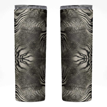 African Zebra Elephant Skin Pattern Skinny Tumbler