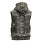 African Zebra Elephant Skin Pattern Sleeveless Hoodie