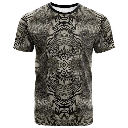 African Zebra Elephant Skin Pattern T shirt