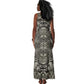 African Zebra Elephant Skin Pattern Tank Maxi Dress