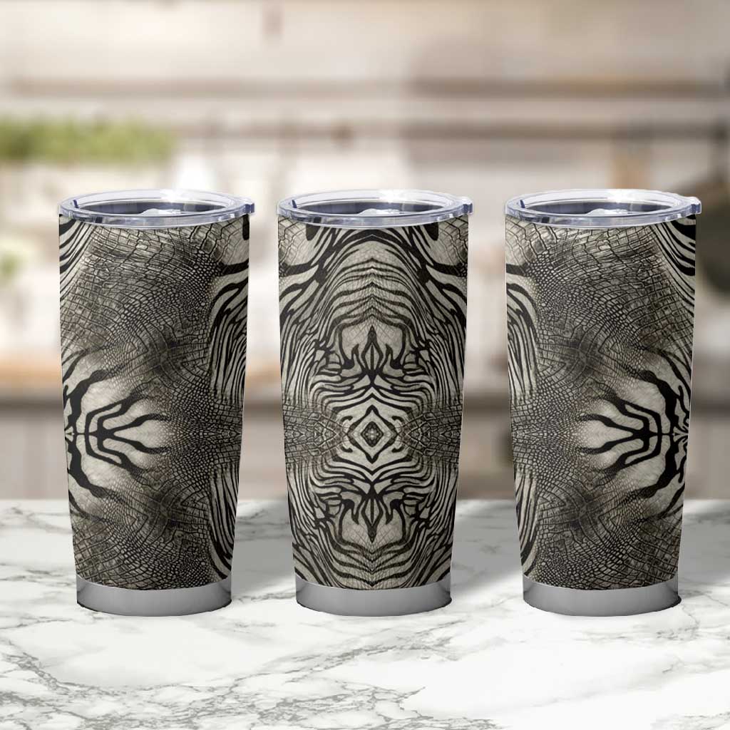 African Zebra Elephant Skin Pattern Tumbler Cup