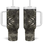 African Zebra Elephant Skin Pattern Tumbler With Handle